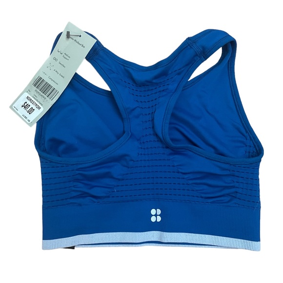 NWT Sweaty Betty - Oxford Blue Stamina Workout Bra - Size Small - Picture 2 of 7